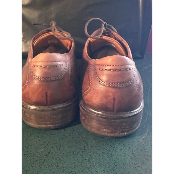 ECCO Holton Amber Brown Leather Oxford Lace Up Dress Shoes Mens Sz EU 47 / US 13 - Picture 4 of 6